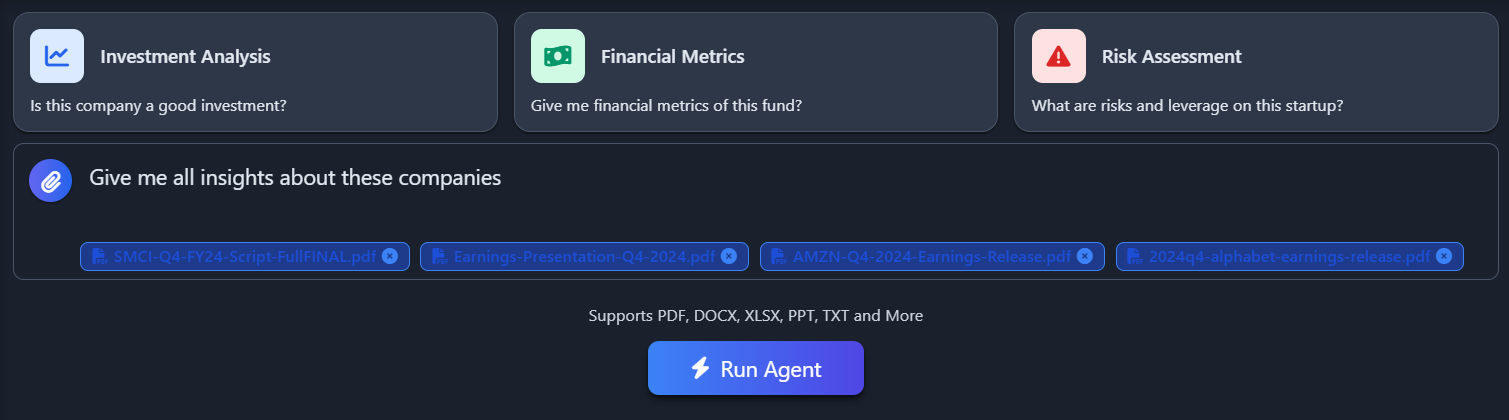User query with added documents